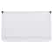 JAM Paper 6" x 9.5" Clear Plastic Zip Closure 3-Hole Punch Envelopes, 12ct.